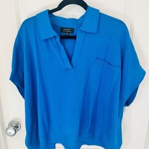 Banana Republic Factory Blue Women's Top